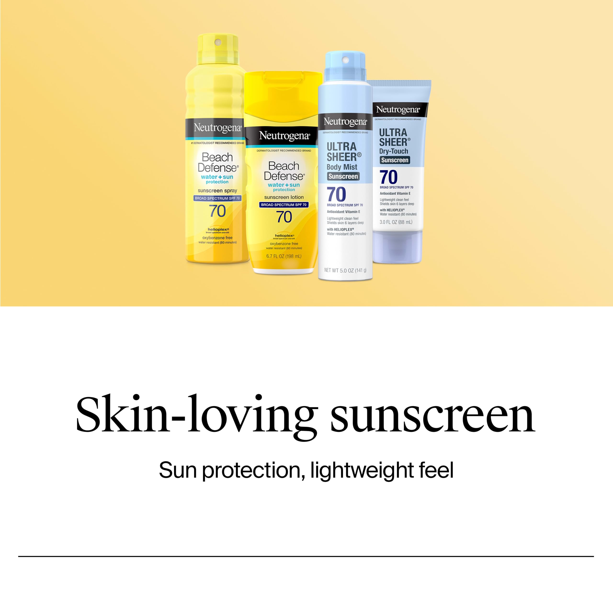 Neutrogena Ultra Sheer sport outdoor use on arm showing water-resistant protection