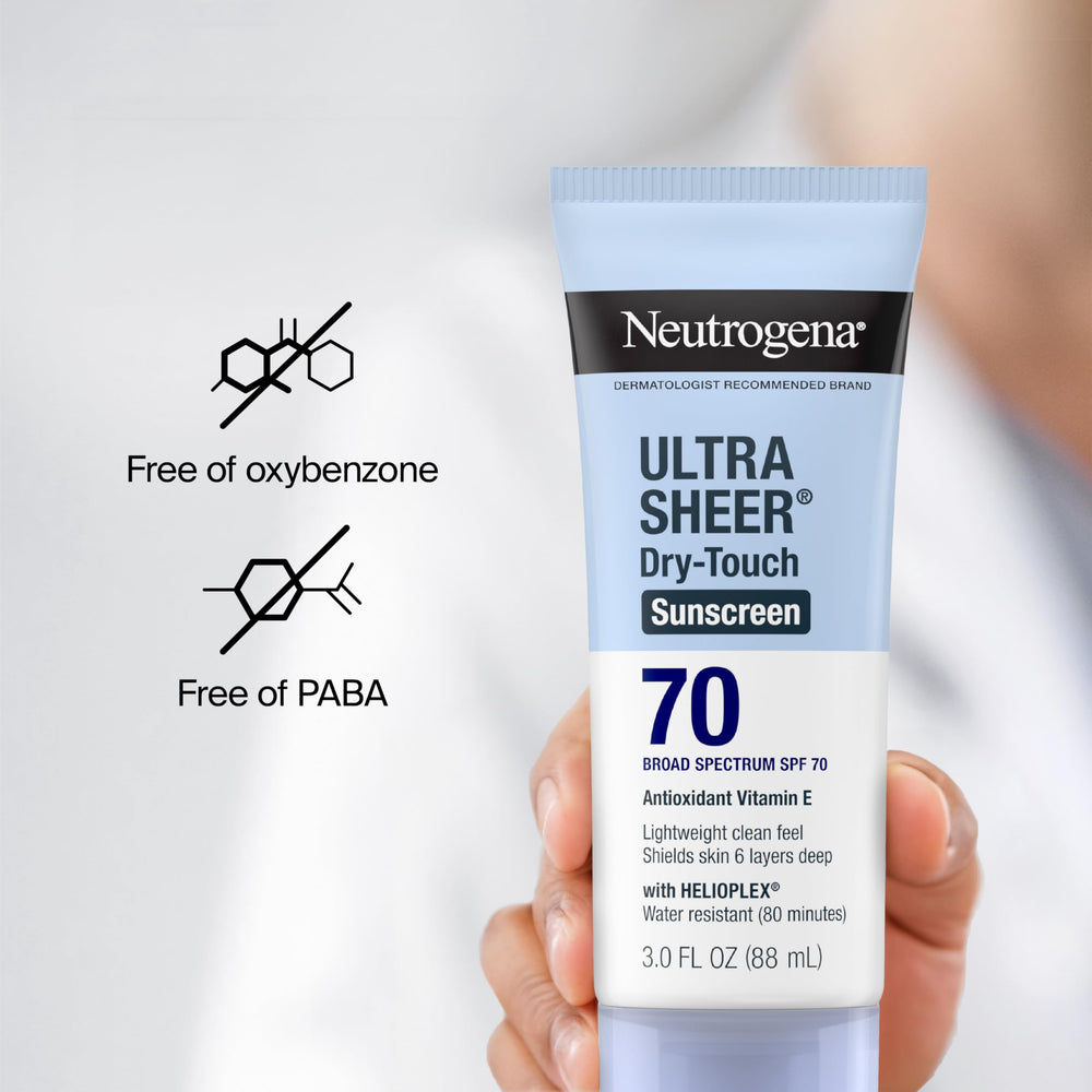Neutrogena Ultra Sheer Sunscreen during hiking for enjoyable outdoor protection.