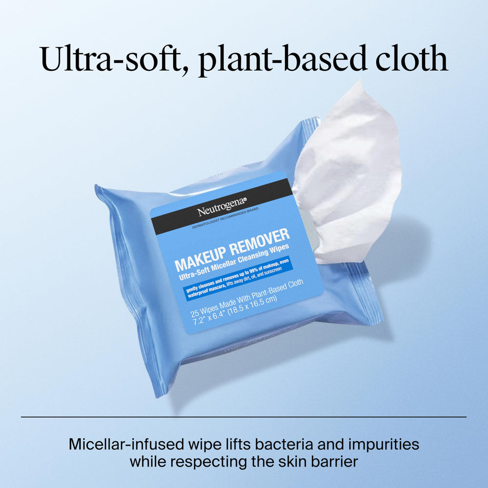 Neutrogena wipe removing waterproof mascara illustrating effective cleansing