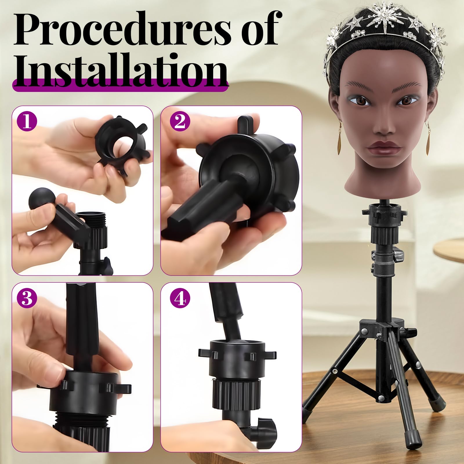 Neverland 20-inch head supports repetitive practice for braids, updos, and color testing.