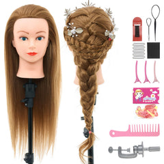 Neverland 28-inch blonde mannequin head for professional hairstyling practice.