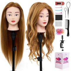 Neverland Beauty & Health 28-inch mannequin head with hair detail for realistic styling practice.