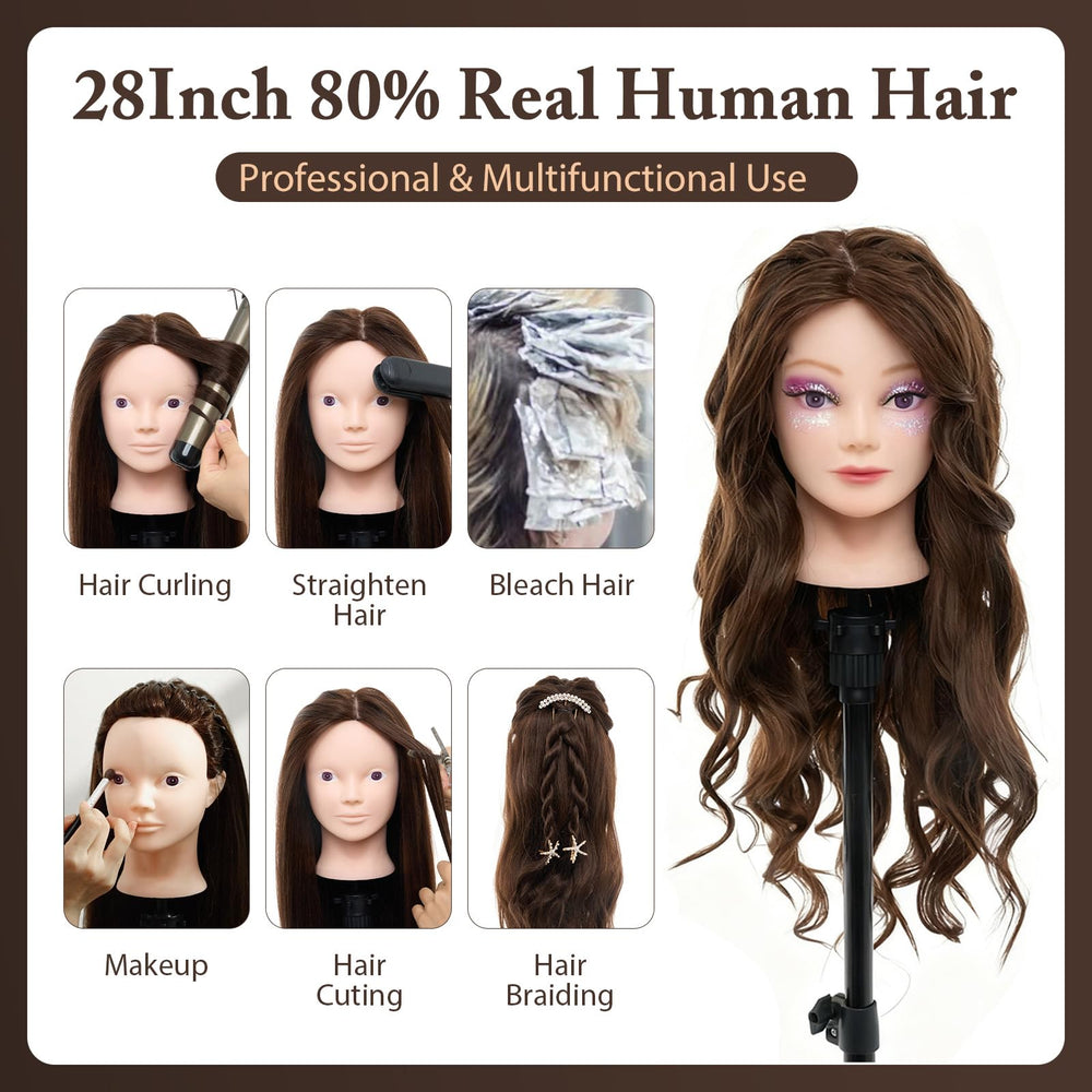 Neverland Beauty head shows dense hair and heat resistance for professional styling.