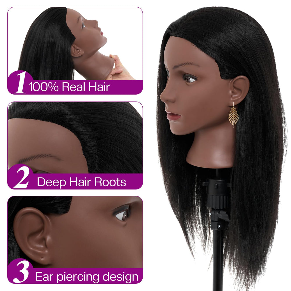Neverland Beauty braiding set with table clamp in action for studio-ready hairstyling training.