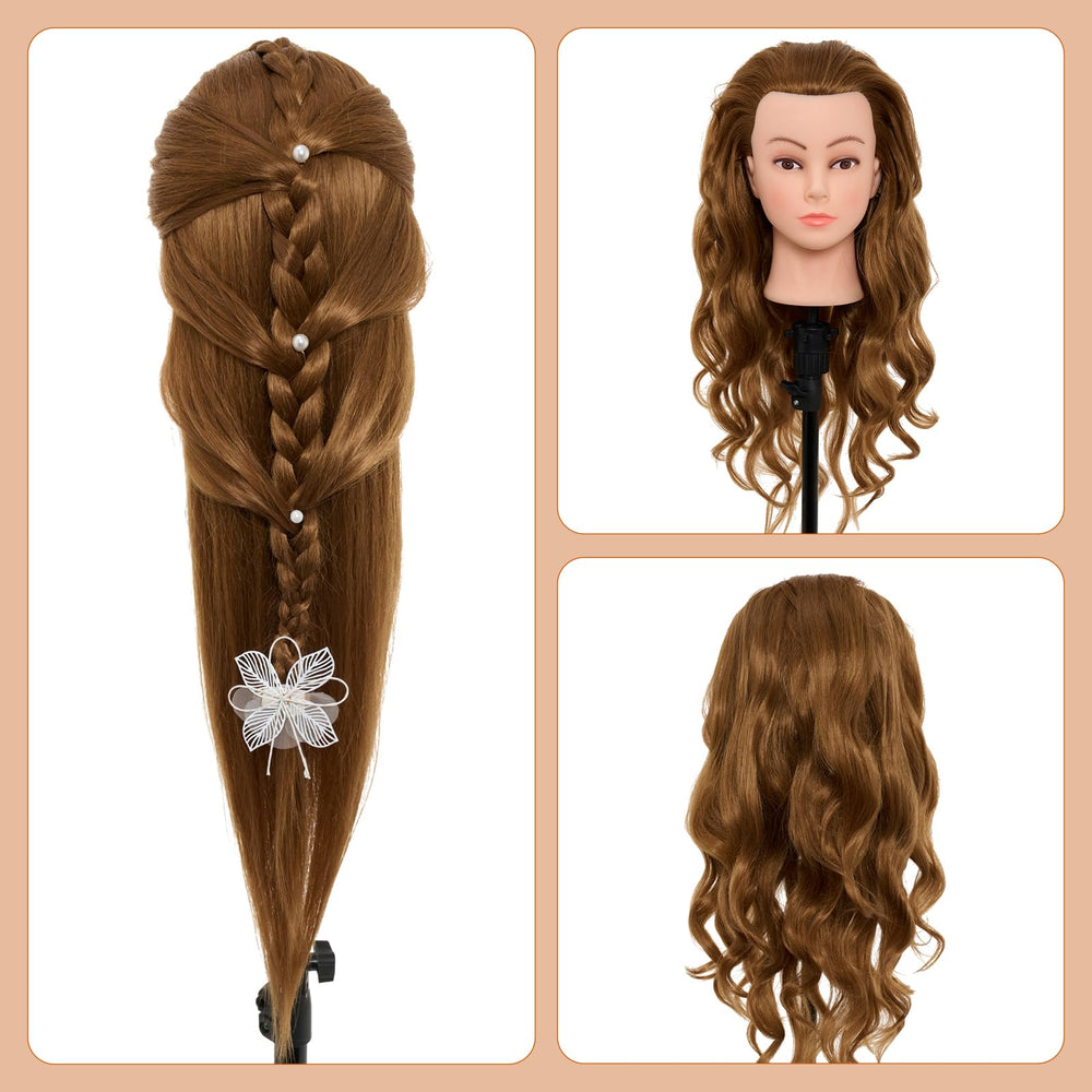 Neverland Beauty cosmetology mannequin head with table clamp offers stable practice setup