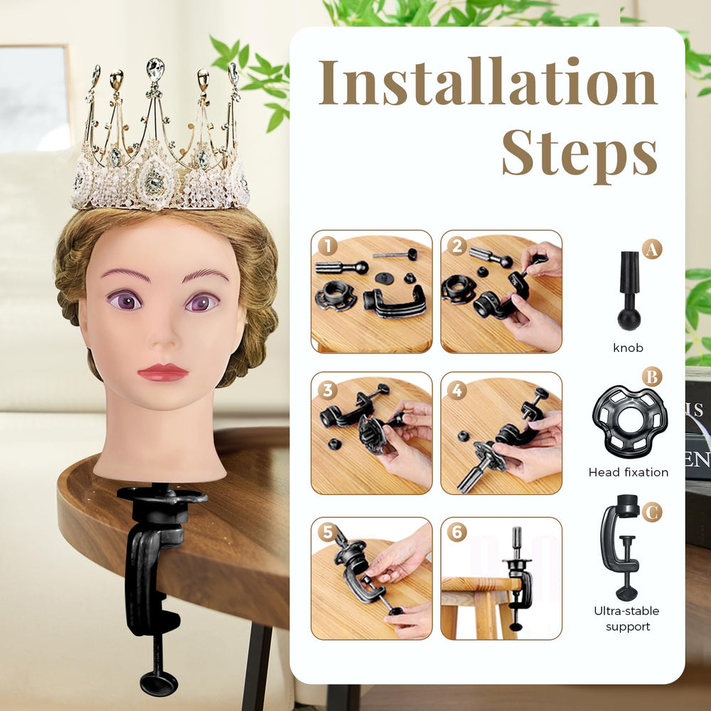 Neverland Beauty hair styling doll head set supports multiple techniques for salon education.