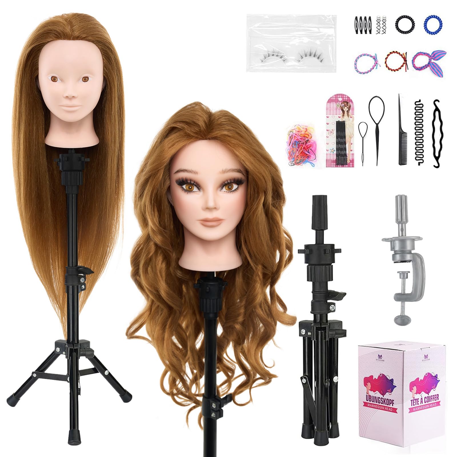 Neverland Beauty head 80h hair closeup shows voluminous natural strands for styling