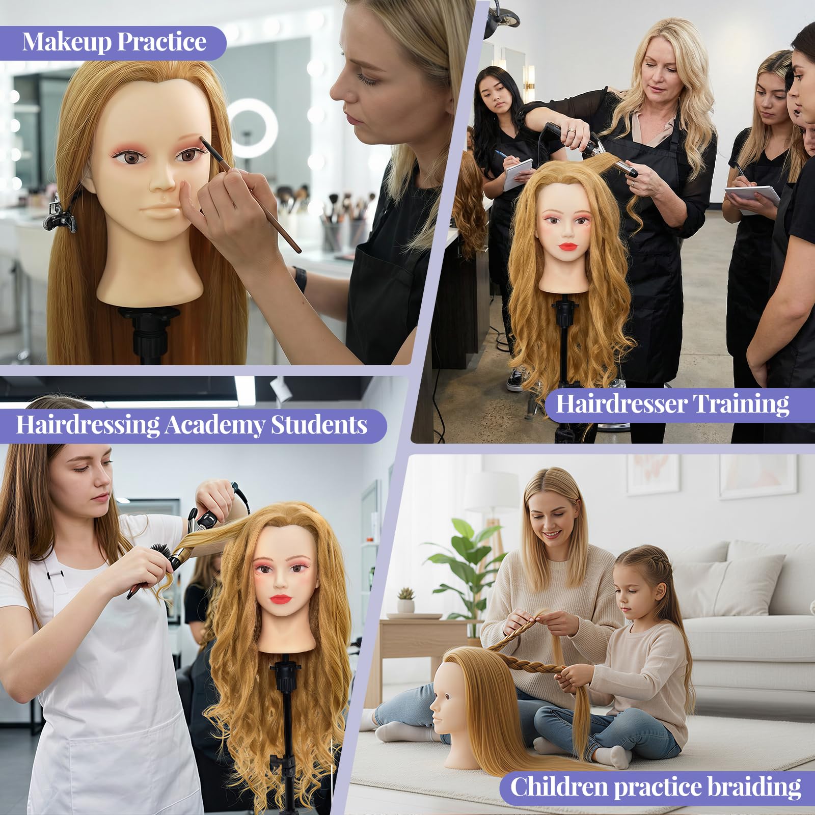 Neverland Beauty & Health unpainted makeup practice head for makeup application.