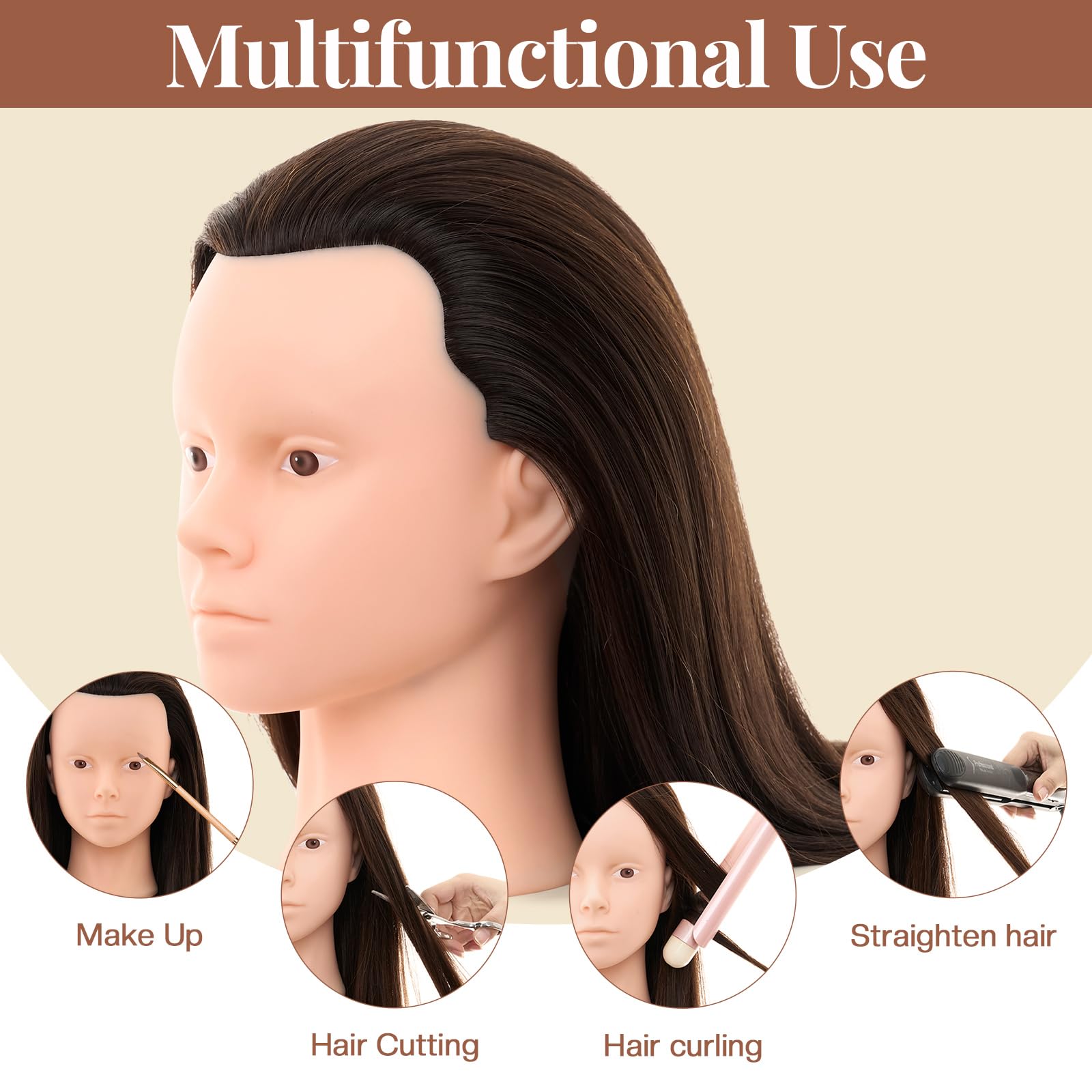 Neverland Beauty mannequin head for braiding practice shows versatile hair