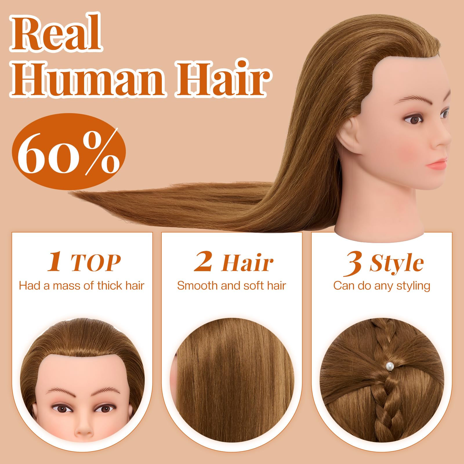 Neverland Beauty mannequin head for braiding and styling demonstrates hair versatility