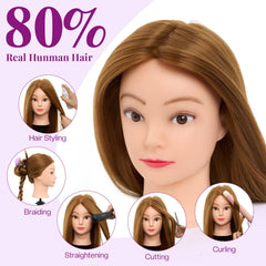 Neverland Beauty mannequin head hair is washable and disinfected for hygienic training.