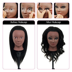 Neverland Beauty mannequin head on tripod stand ideal for braiding and hairstyling practice.