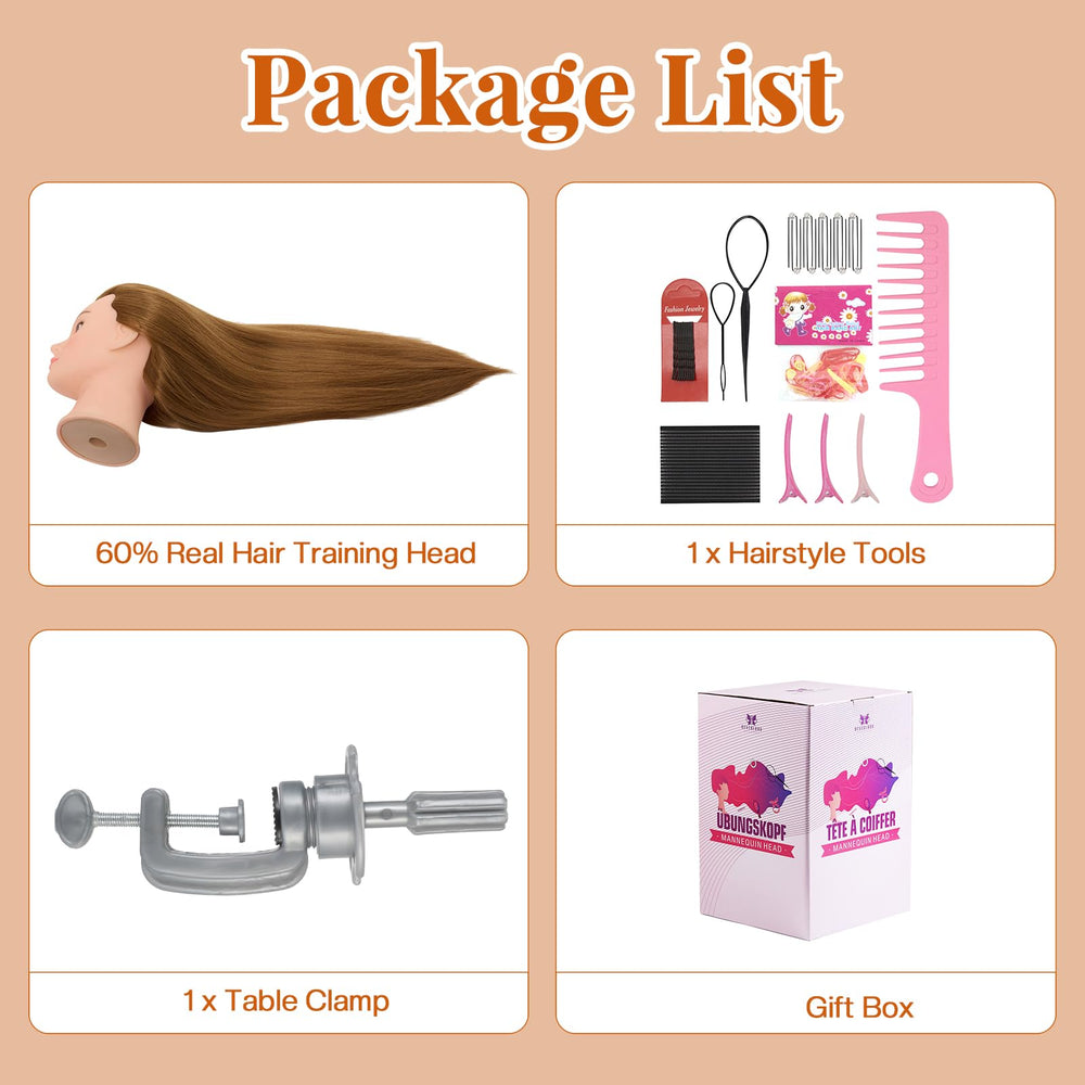 Neverland Beauty mannequin head hair is washable for easy maintenance