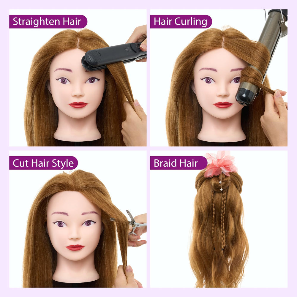 Neverland braiding practice on the 28-inch hair yields intricate updo exploration.