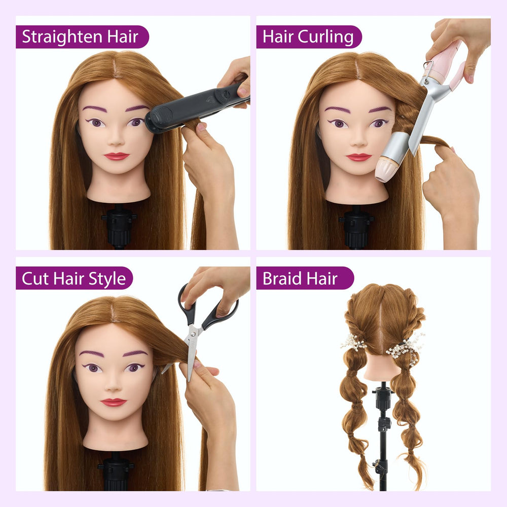 Neverland braiding practice on the 28-inch hair yields intricate updo exploration.
