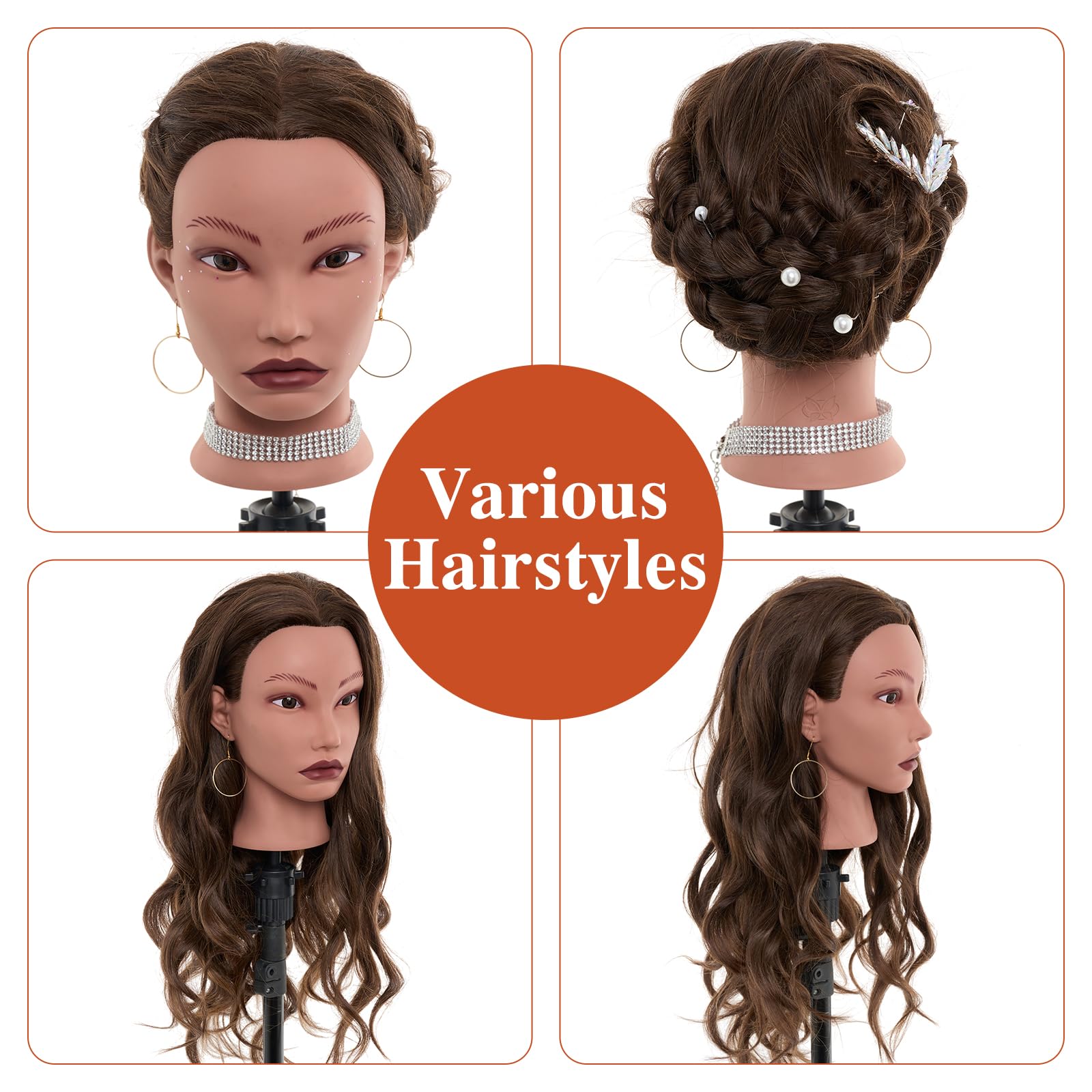 Neverland Beauty & Health mannequin head used for braiding curling and straightening practice