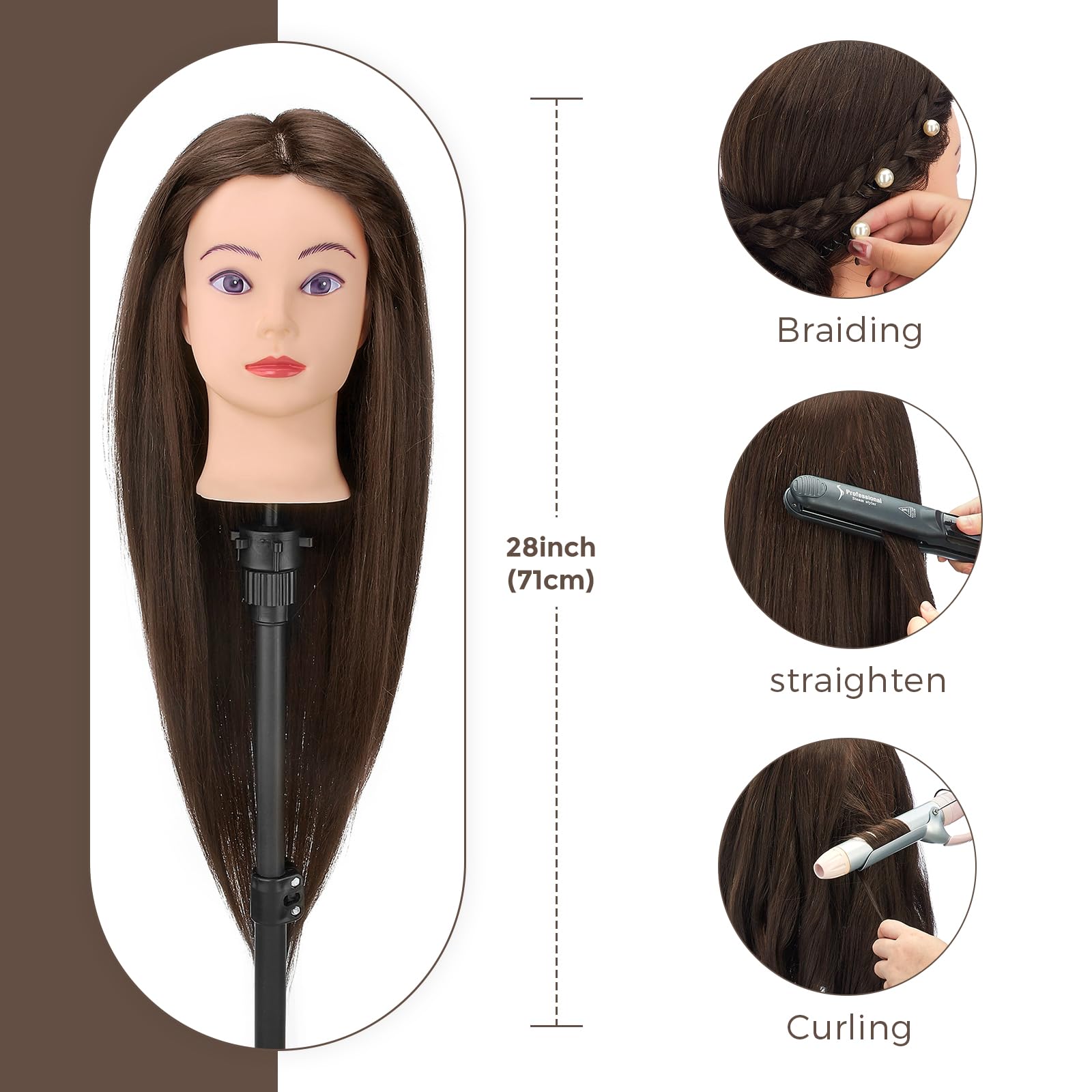 Neverland Beauty & Health home, school, and salon training setup with head.