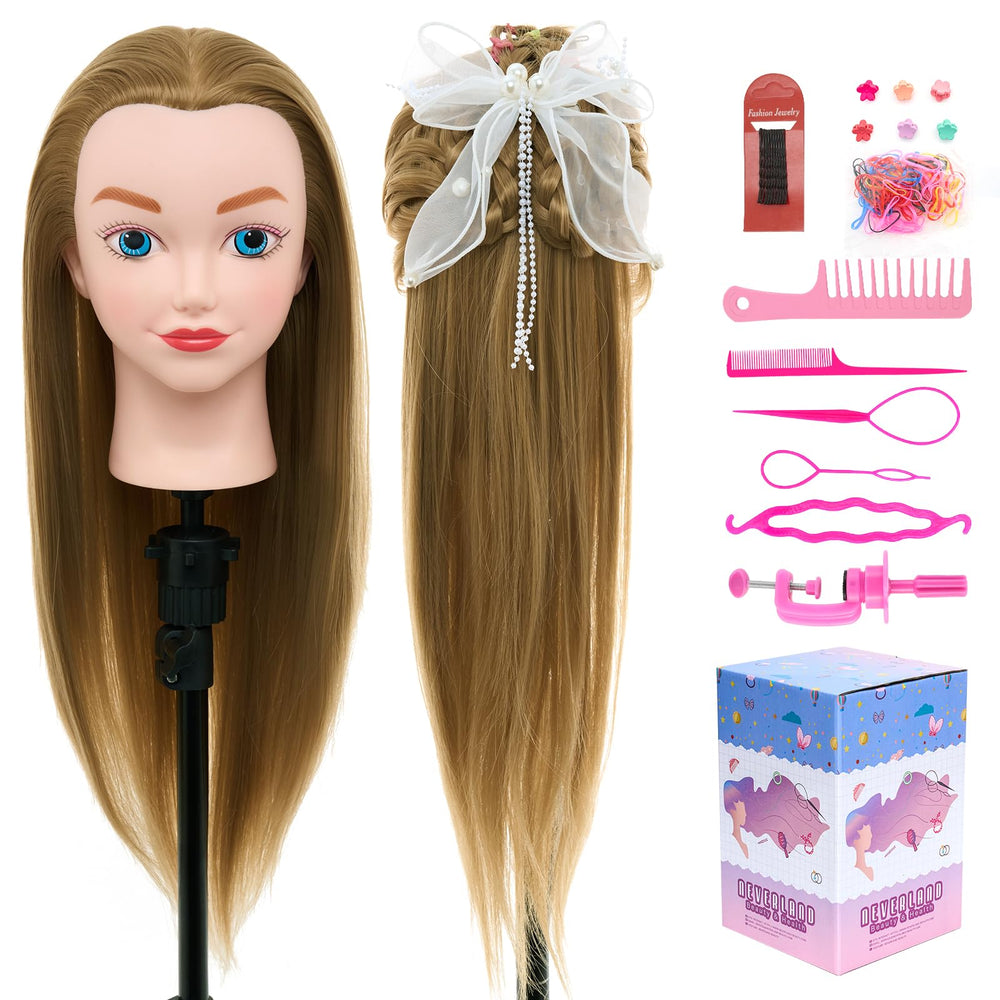 Neverland mannequin head 20inch hair close-up for braiding practice