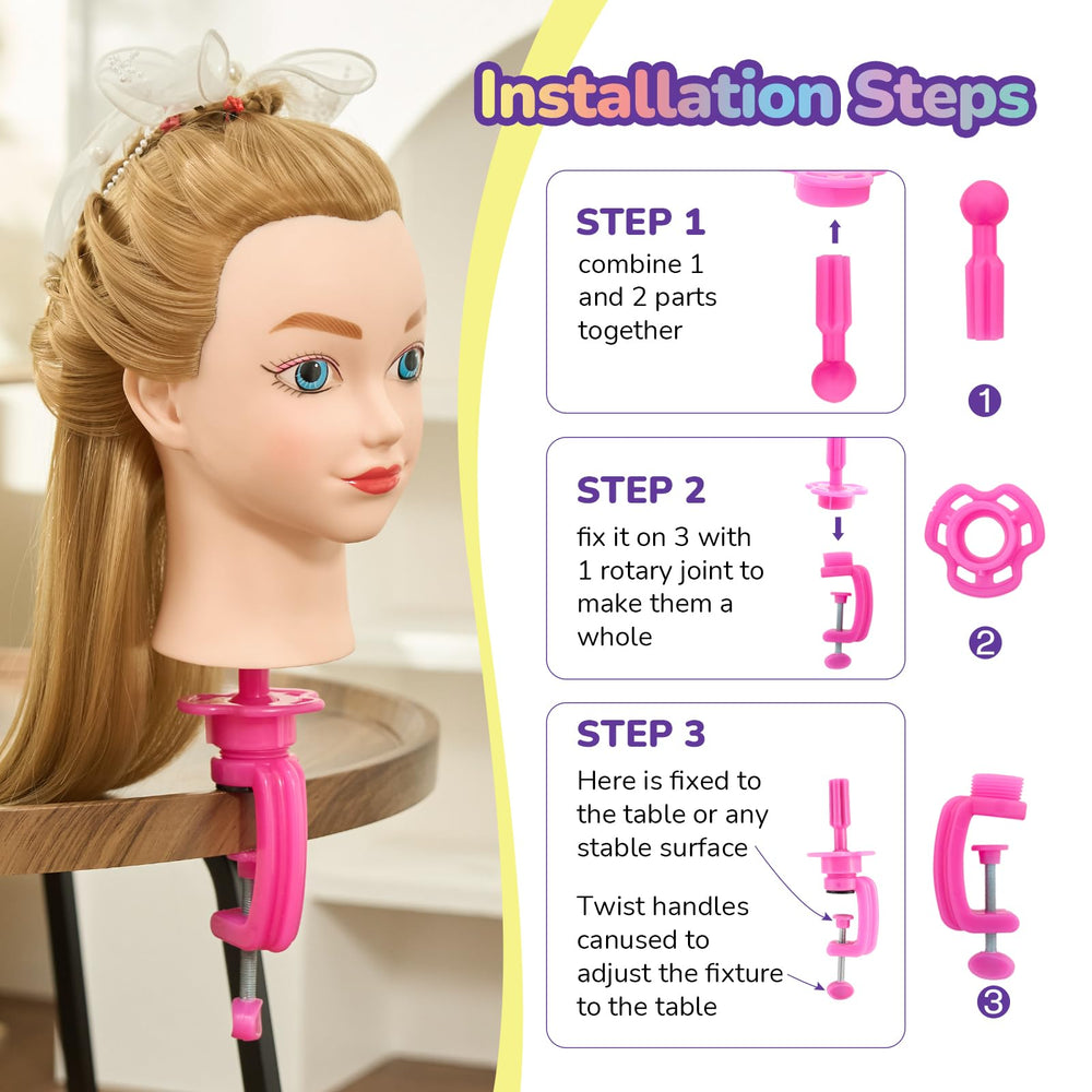 Neverland mannequin head 20inch braiding lessons at home