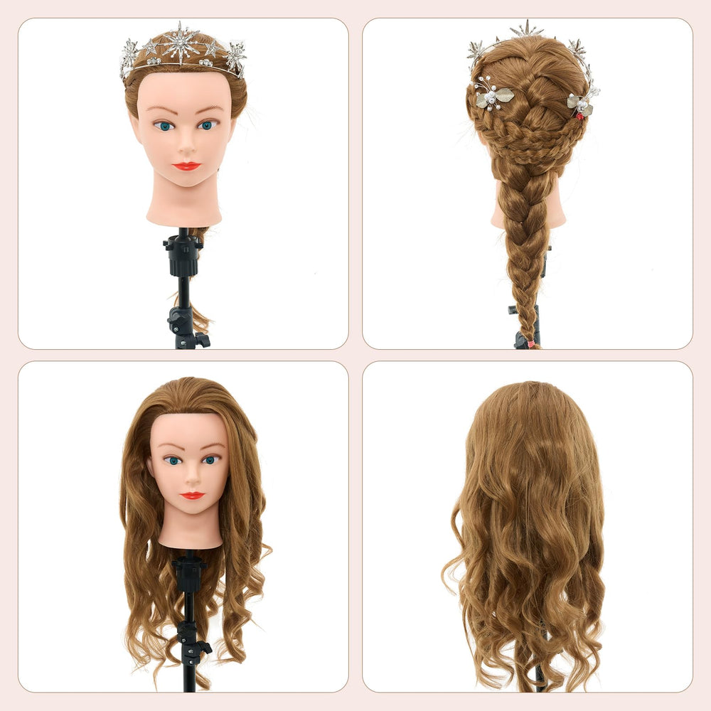 Neverland blonde hair mannequin head for braiding practice and creative styling.