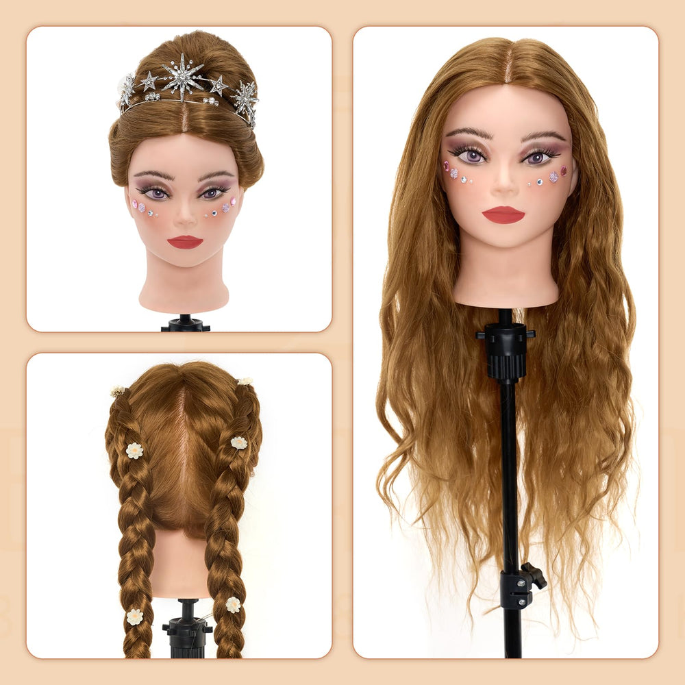 Neverland mannequin head includes professional hair comb and tools