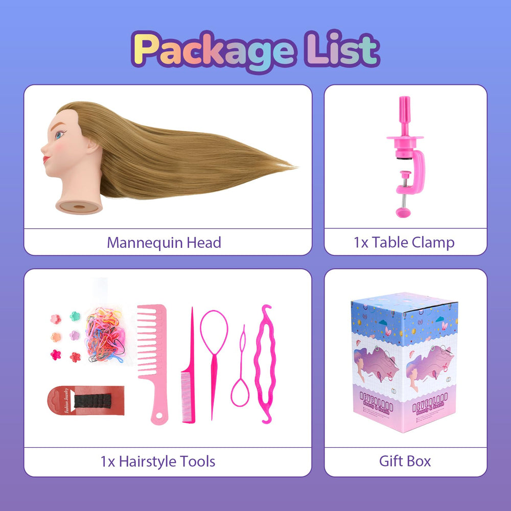 Neverland mannequin head gift idea for kids learning hairdressing