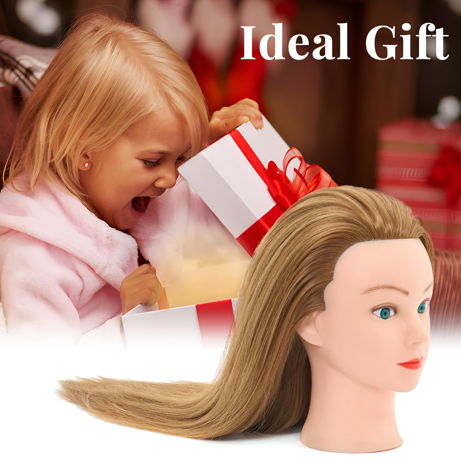 Neverland head with tools enables complete styling demonstrations at home.
