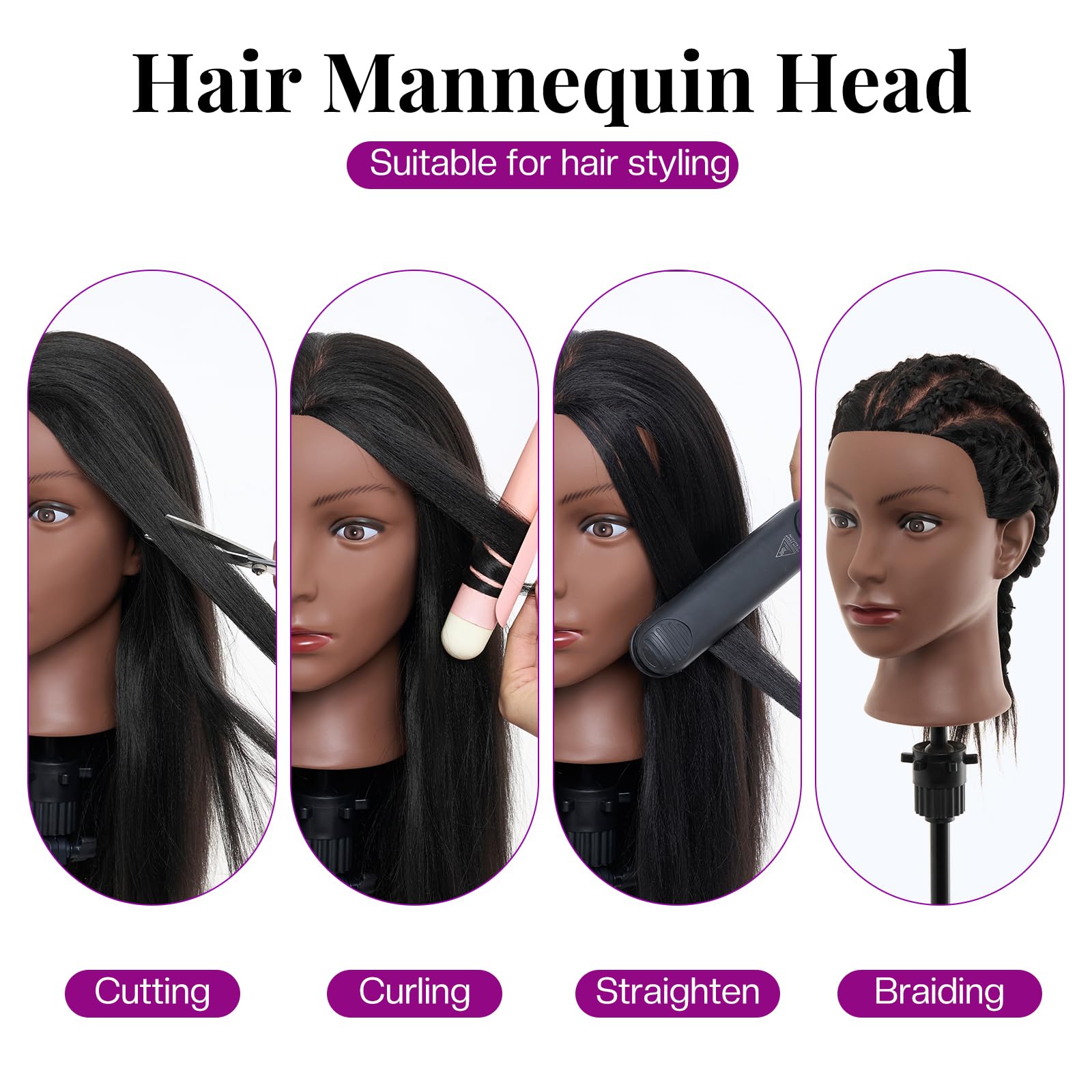 Neverland mannequin head stand stable base supporting steady styling sessions