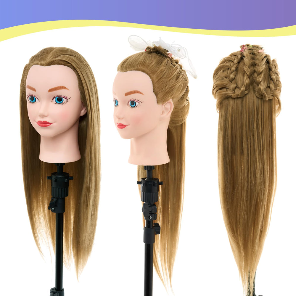 Neverland mannequin head wash-disinfected hair ready for styling sessions