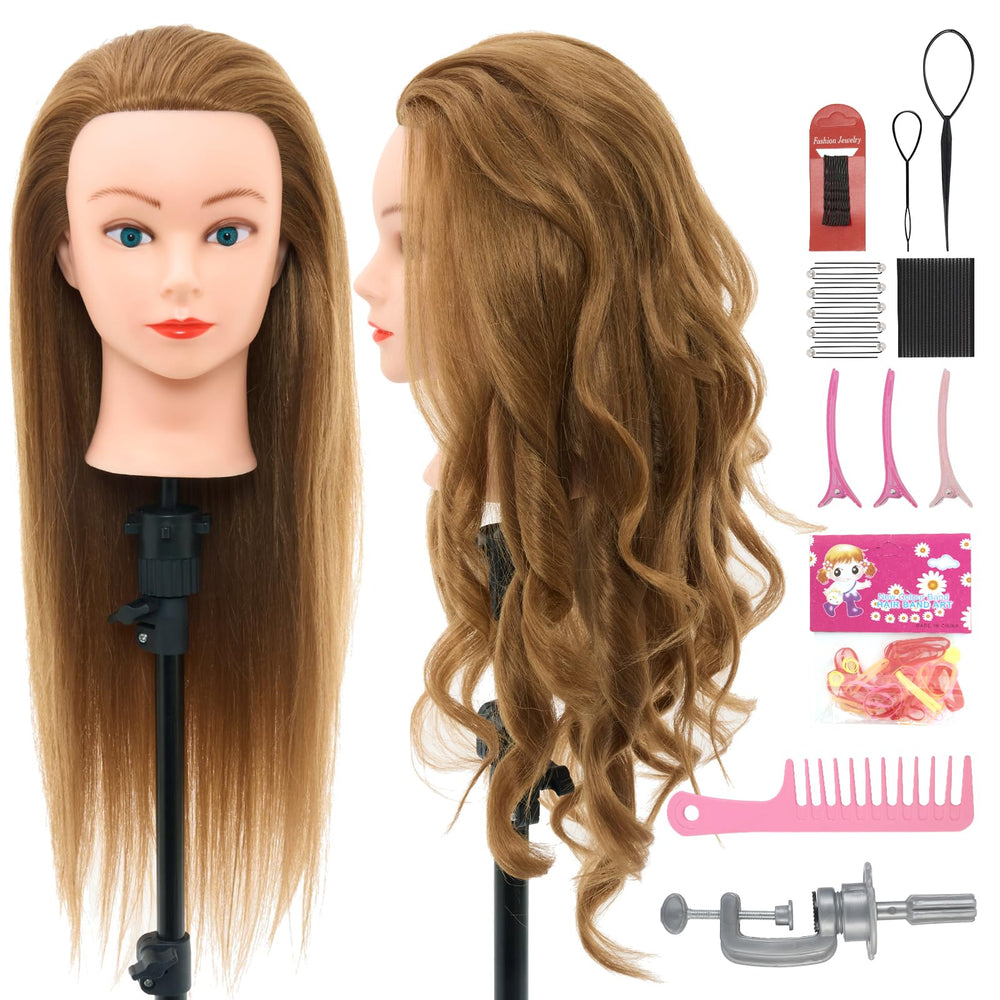 Neverland blonde mannequin head is washable with warm water for repeated use.