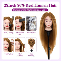 Neverland table clamp stand securely holds the mannequin head during professional training.