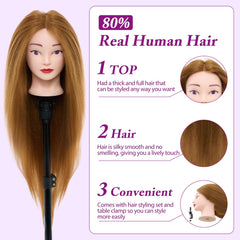 Neverland tools pack with 11 tools supports cutting, braiding, and makeup practice.