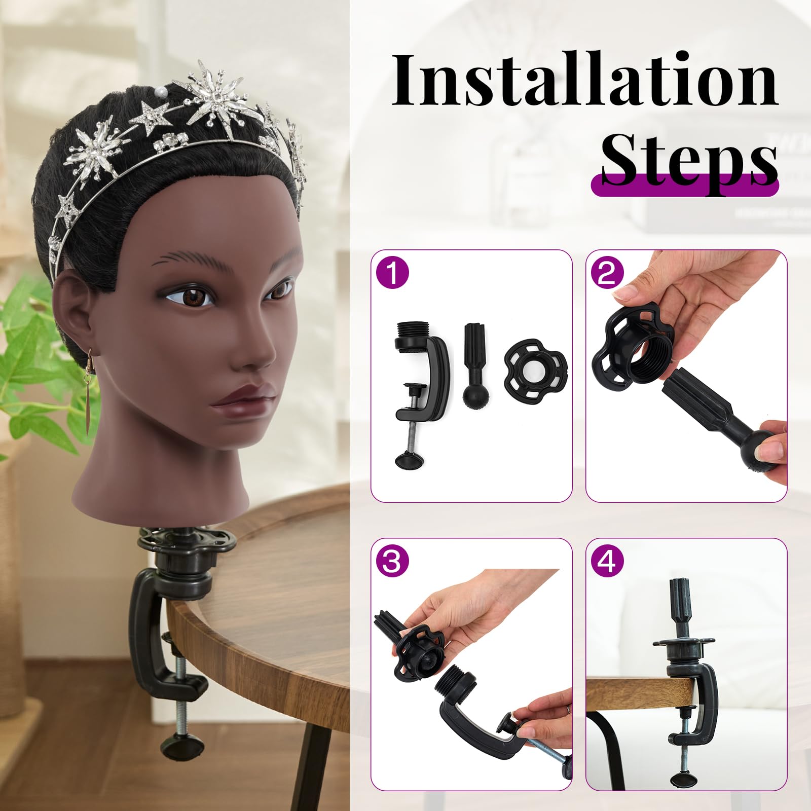 Neverland with stand creates a stable workstation for precise styling.