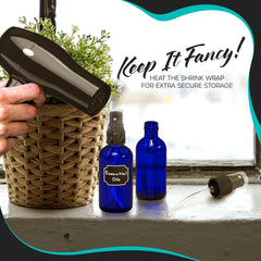 Nevlers mini funnel and brush included with the bottle set.