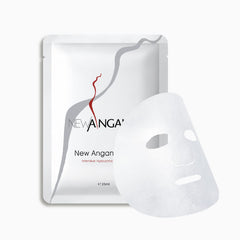 NEW ANGANCE mask face application close-up demonstrates snug contour fit for better absorption.