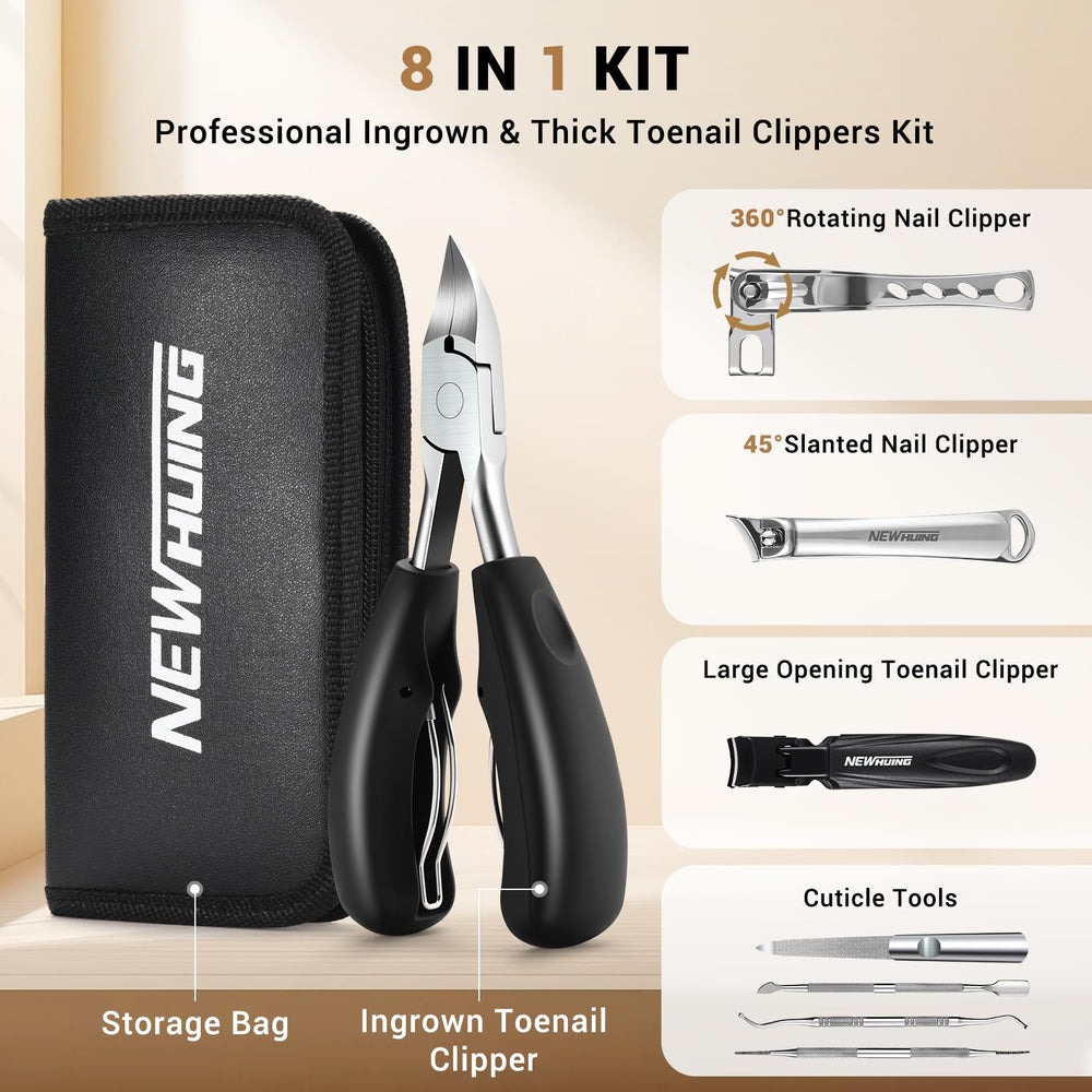 New Huing 25-degree curved blade delivers precise ingrown nail trimming at home.