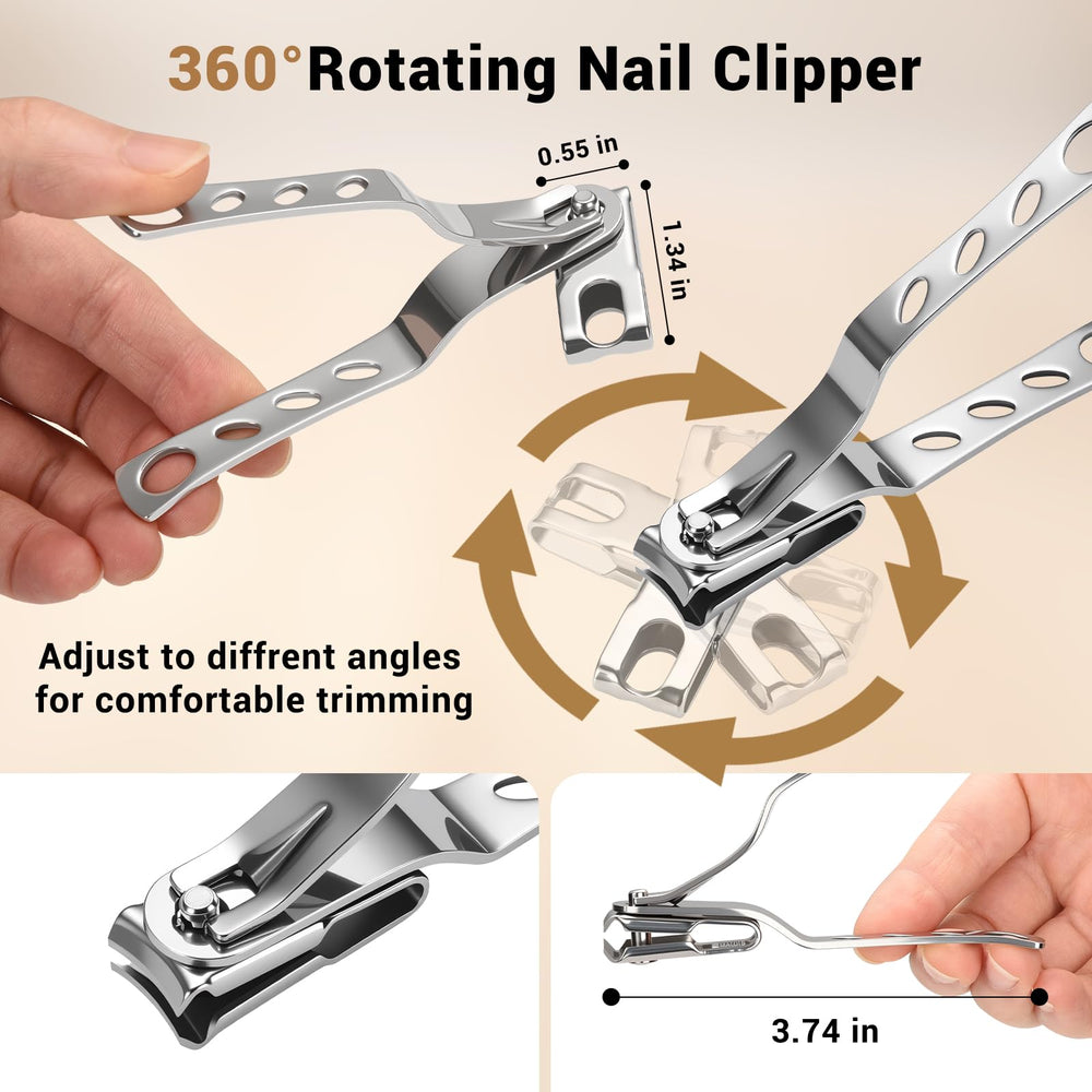 New Huing 45-degree slanted tip for precise corners and cuticle detail.