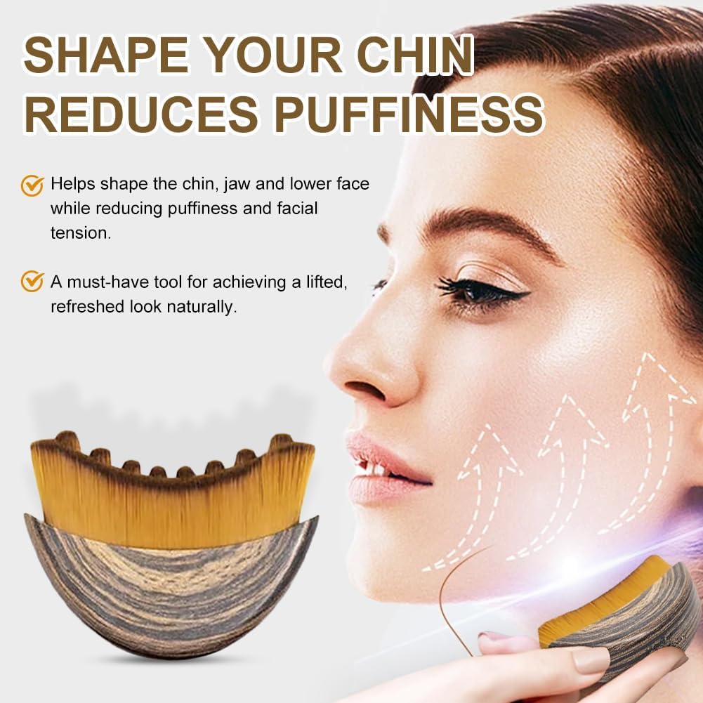 New Lymphatic Contour Face Brush contour design supports precise lymphatic stimulation at home.