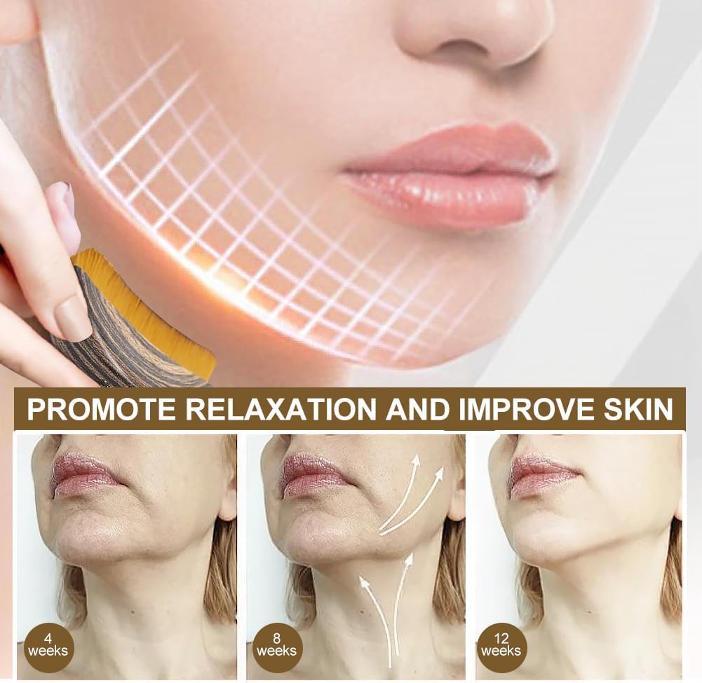 New Lymphatic Contour Face Brush in spa-like setup promotes relaxation and improved facial tone.