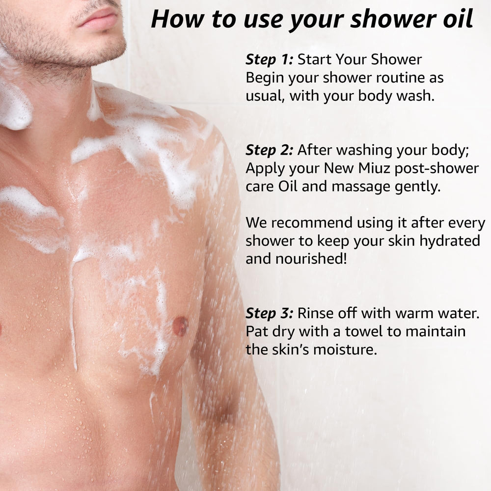 New Miuz after-shower moisture glow on skin after use