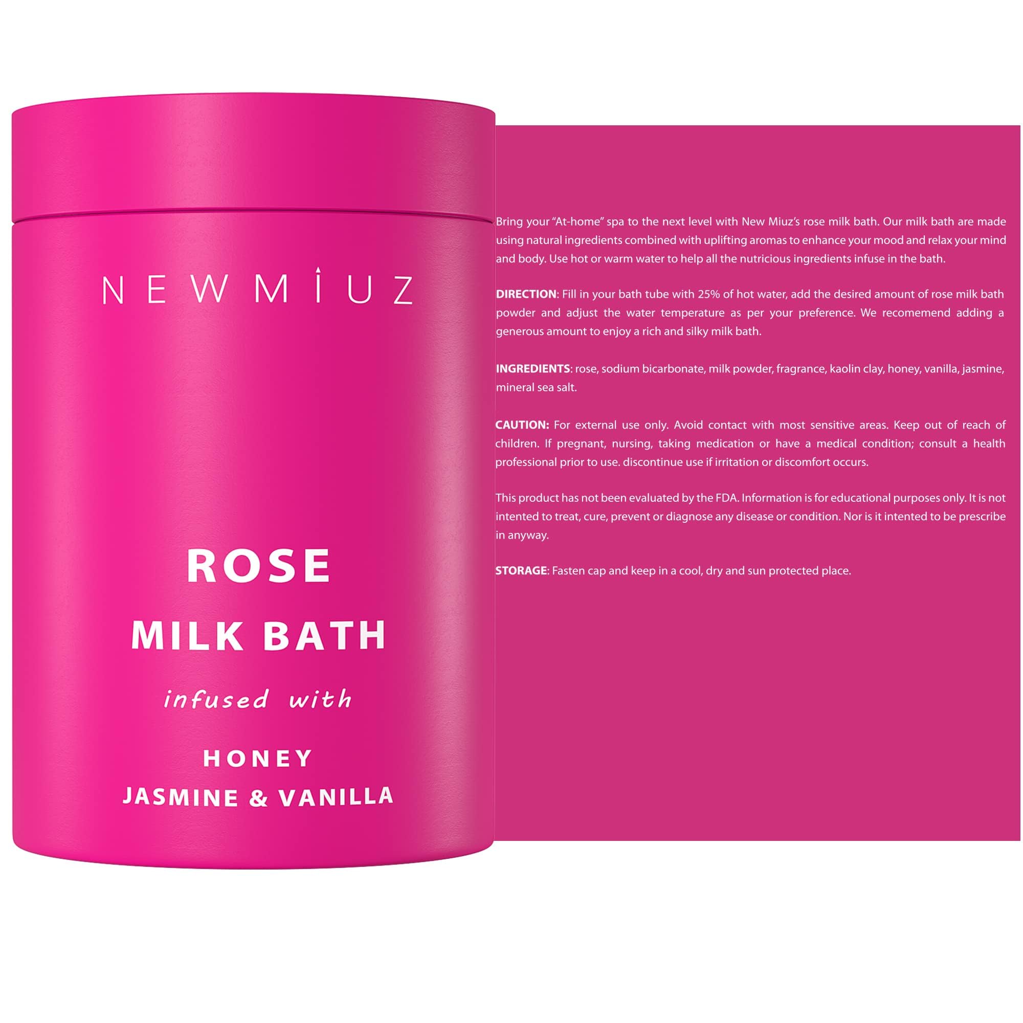 New Miuz milky bath water visual captures a soothing at-home spa moment.