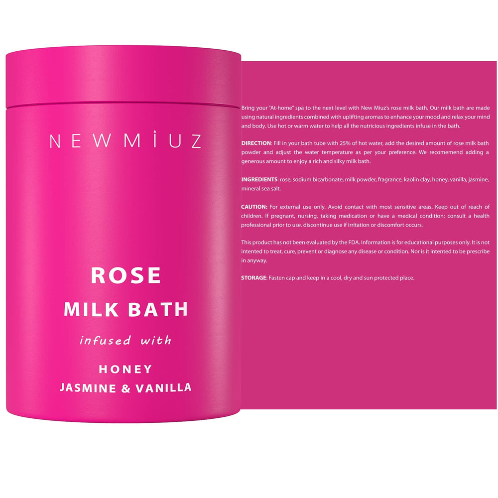 New Miuz milky bath water visual captures a soothing at-home spa moment.