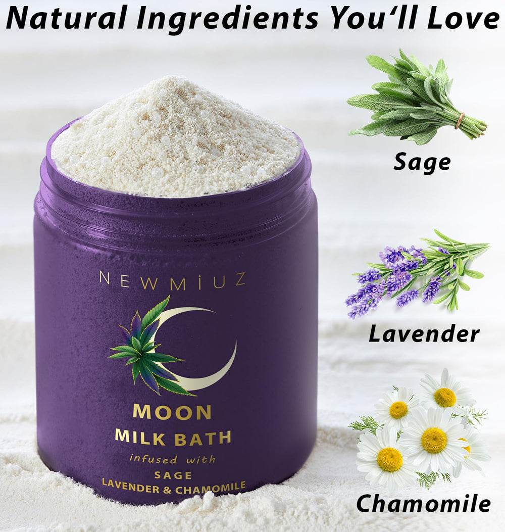 New Miuz moon milk bath milky water creates a spa-like calm.