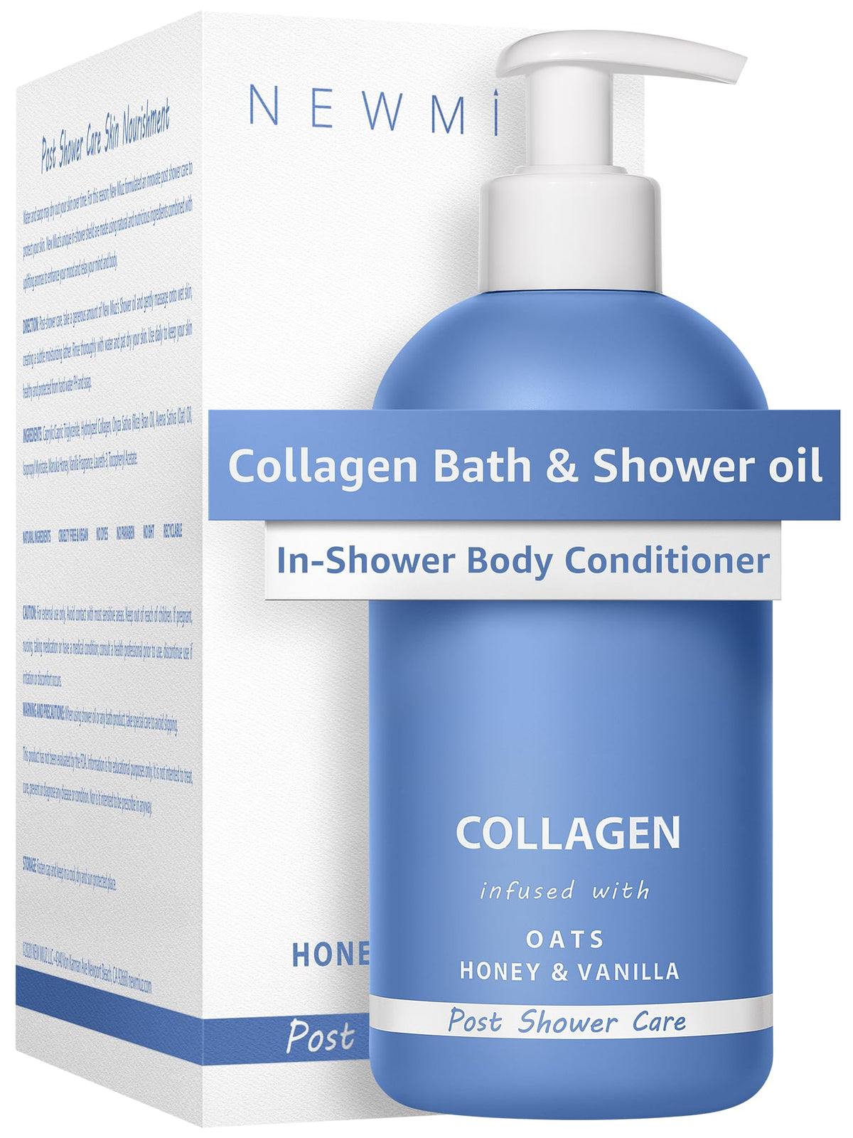 New Miuz collagen-inshower bottle pour for easy post-shower use