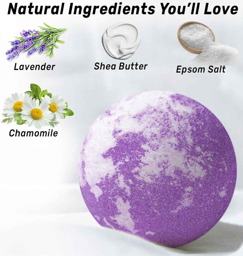 New Miuz Deep Sleep bath bomb texture shows creamy fizz and moisture.