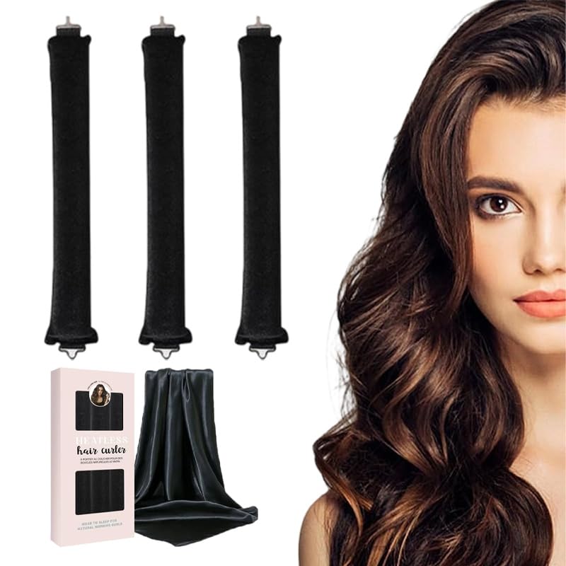 NEW NOAM heatless curls overnight set with rollers for effortless overnight styling.