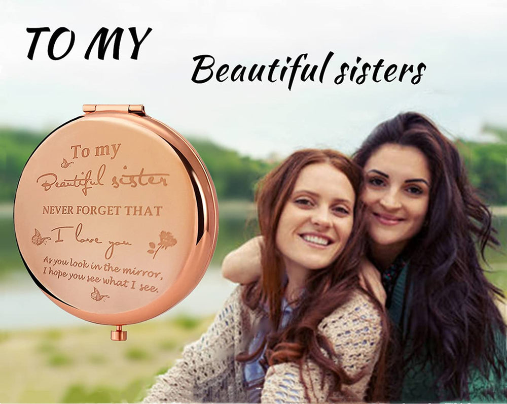 New Prominent engraved makeup mirror is a stylish everyday essential for her bag.