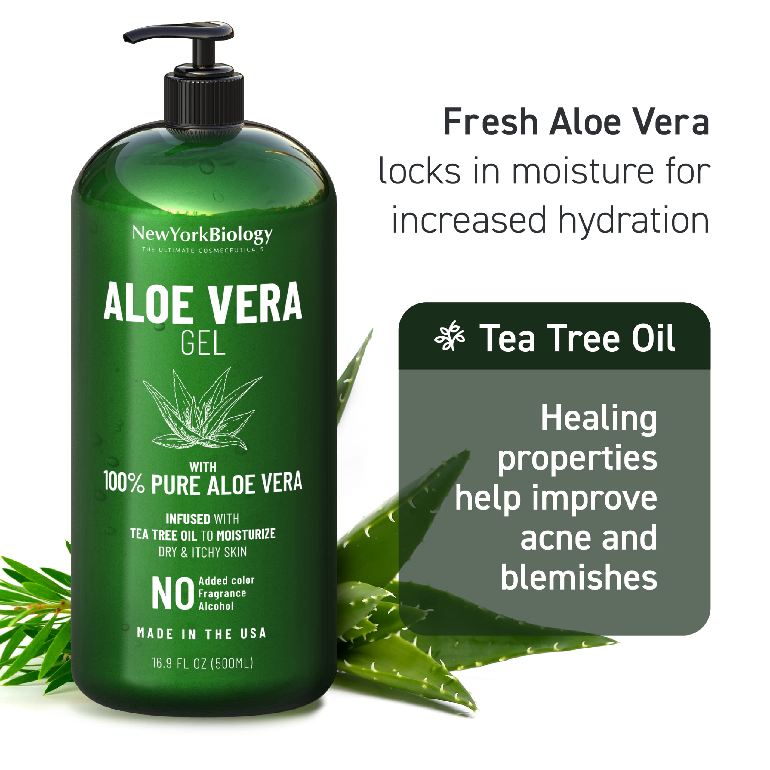New York Biology Aloe Vera Gel pack of 2 shows value for home skincare
