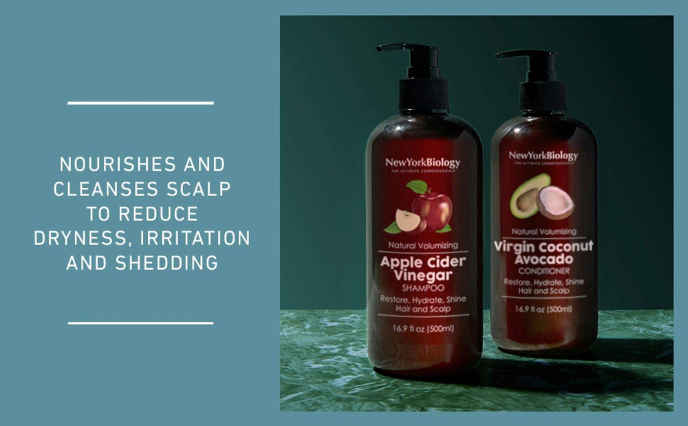 New York Biology Apple Cider Vinegar Shampoo on color-treated hair maintaining vibrancy
