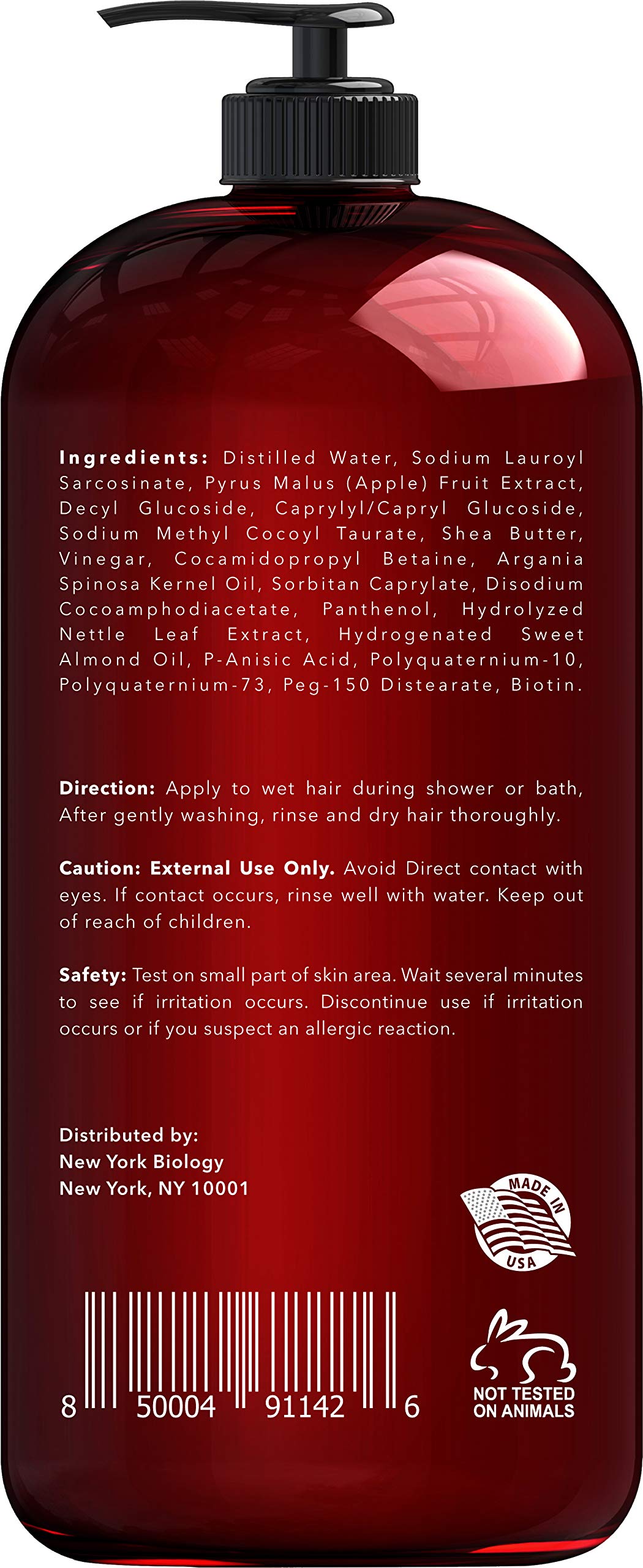 New York Biology Apple Cider Vinegar Shampoo scalp massage scene highlights soothing hydration